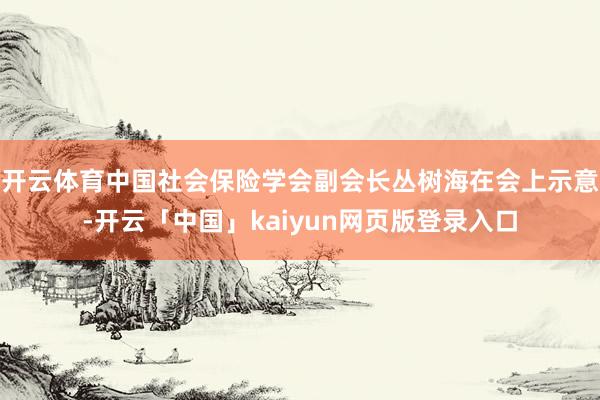 开云体育中国社会保险学会副会长丛树海在会上示意-开云「中国」kaiyun网页版登录入口