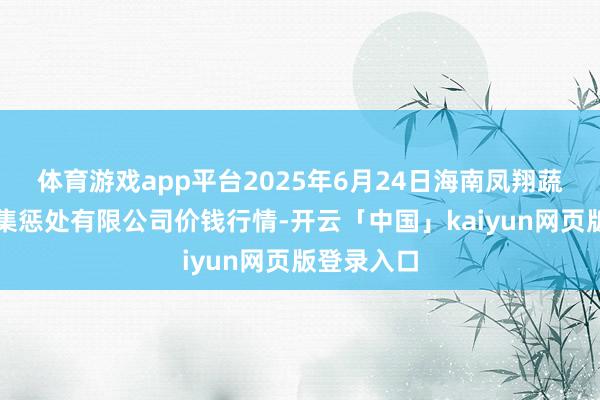 体育游戏app平台2025年6月24日海南凤翔蔬菜批发市集惩处有限公司价钱行情-开云「中国」kaiyun网页版登录入口