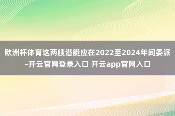 欧洲杯体育这两艘潜艇应在2022至2024年间委派-开云官网登录入口 开云app官网入口