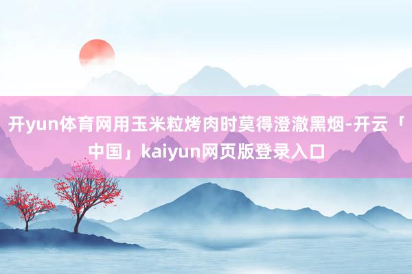 开yun体育网用玉米粒烤肉时莫得澄澈黑烟-开云「中国」kaiyun网页版登录入口